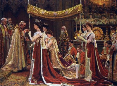 August 1902 - The Anointing of Queen Alexandra at the Coronation of Edward VII