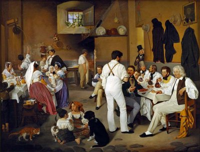 1837 - Artists in a Roman Tavern