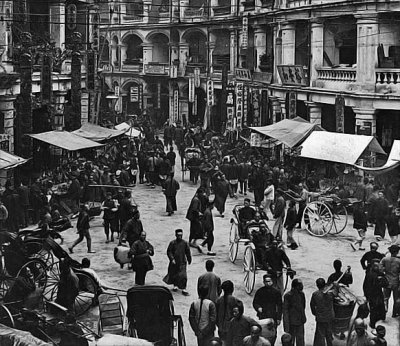 1902 - Queens Road on Chinese New Years Day