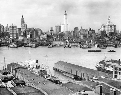 1912 - Lower Manhattan from Brooklyn Heights