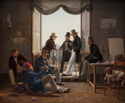 c. 1835 - Danish artists in Rome