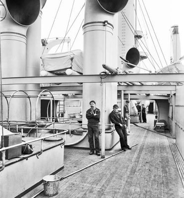 c. 1898 - USS Brooklyn spar deck, League Island Navy Yard