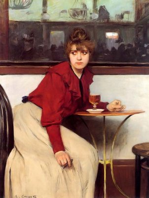 1892 - Madelaine at the Moulin de la Galette