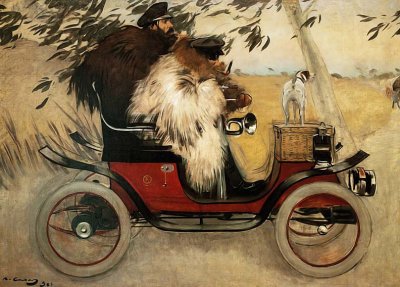 1901 - Ramon Casas and Pere Romeu in an Automobile