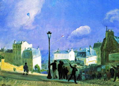 1906 - Flying Kites, Montmartre