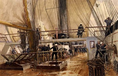 1883 - On deck of the Frigate Svetlana
