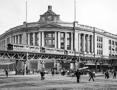 1905 - South Station and elevated line