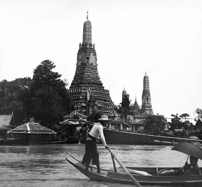 c. 1900 - Wat Arun from the Chao Phraya River