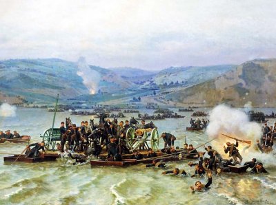 15 June 1877 - Russians Crossing the Danube
