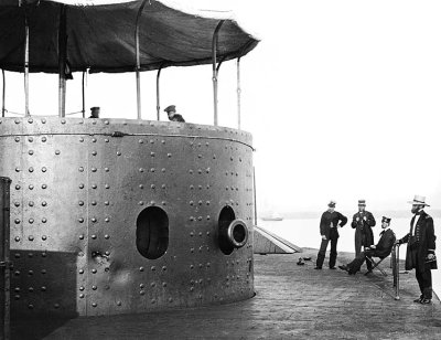 July 9, 1862 - Deck and turret of the ironclad USS Monitor