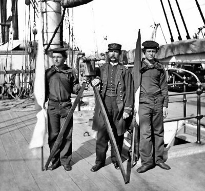 c. 1865 - Signalmen on USS Harvest Moon