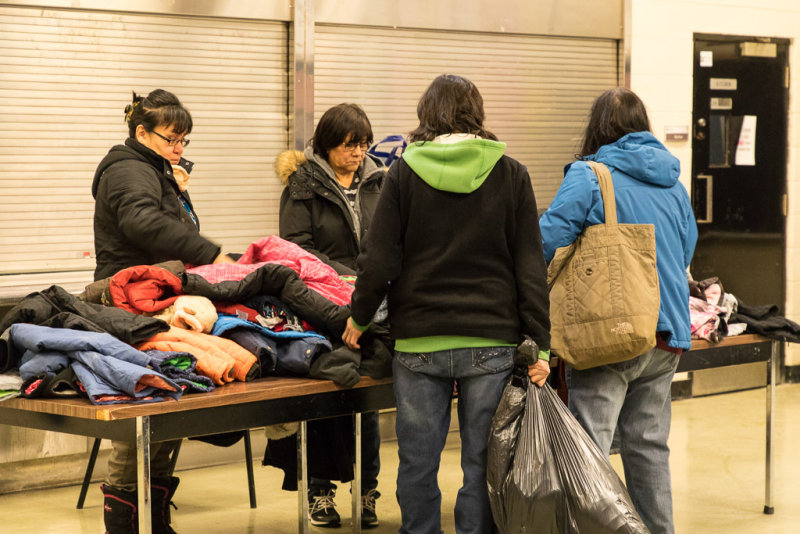 Project Cold distribution of donated winter clothing