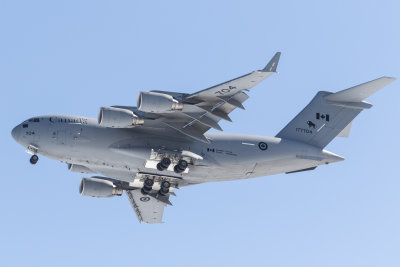 RCAF C-17 over Moosonee