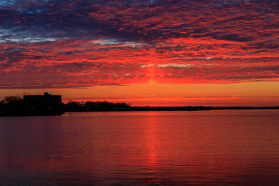 Sky over the Bay of Quinte before sunrise
