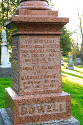Tombstone of Sir Mackenzie Bowell