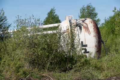 2017 June 10th water tower on the ground after demolition