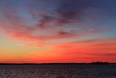 Sky before sunrise over the Bay of Quinte