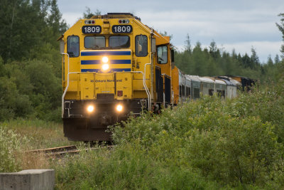 Polar Bear Express arriving in Moosonee 2017 August 6th