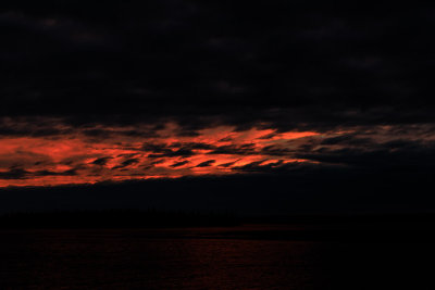 Dark and cloudy sky before sunrise 2017 October 13th