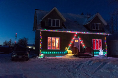 House decorated on Revillon Road