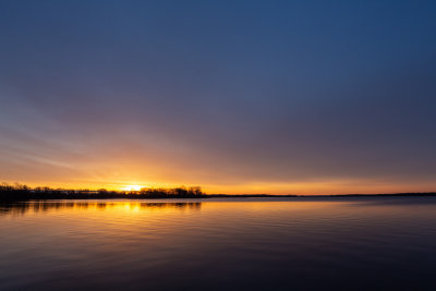 Looking down the Bay of Quinte near sunrise.