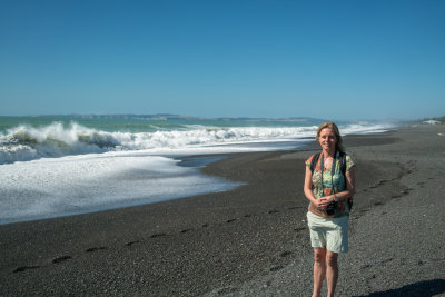 Marilyn on Napier Beach