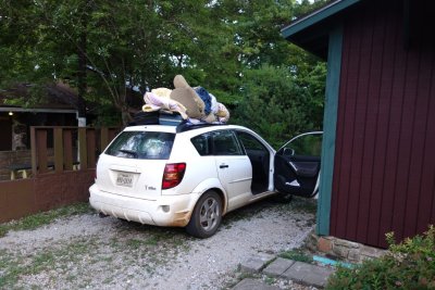 We Arrive At Cabin (Car Roof Packed)