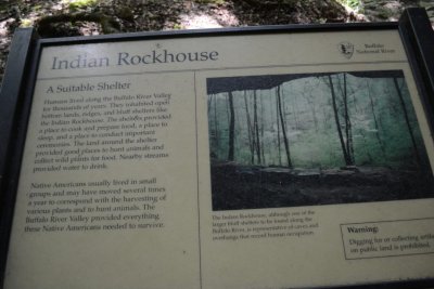 Indian Rockhouse, Information Sign