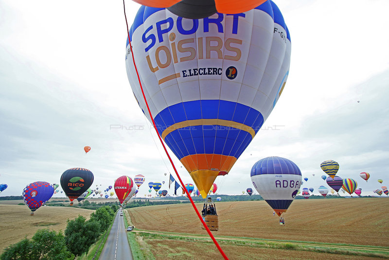Mondial Air Ballons 2017  Mon vol du vendredi matin lors de la Grande Ligne 