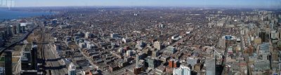 Panorama, looking north west, CN Tower, Toronto, Ontario