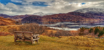 Bench with a view at Kylesku