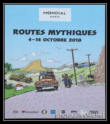 Exhibition mythical roads  in Paris Motor Show