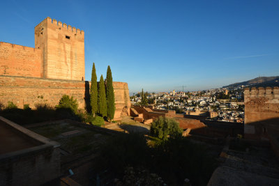 The Alcázar and view of the Albayzín neighborhood