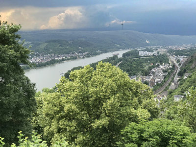 view from Marksburg Castle, Germany