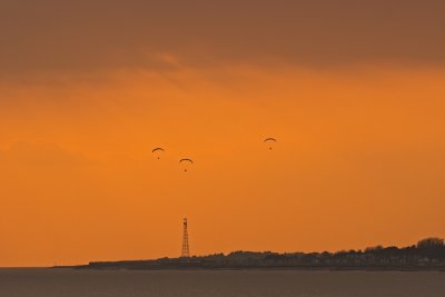 Paragliders over Frinton