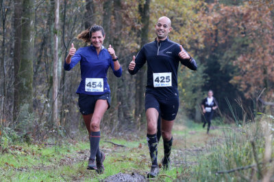 Onderweg, 2 km voor finish