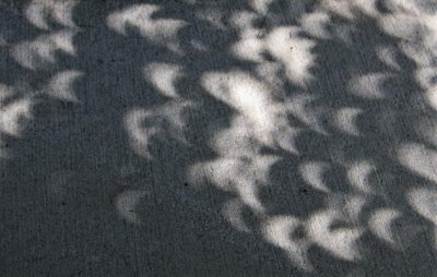 Eclipse on Sidewalk