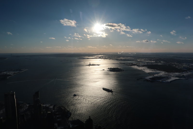 New York City view from One World Trade Center 