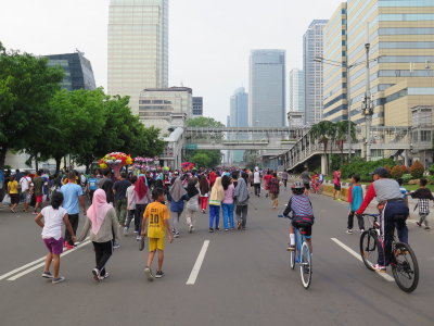 Jakarta jalan Thamrin car free sunday 2017