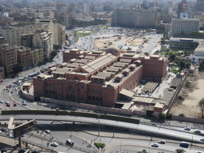 Cairo Egyptian museum and Tahrir Square