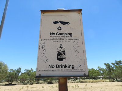 Alice Springs sign at Todd river
