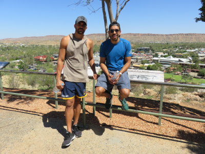 Alice Springs Anzac Hill Curtly Hampton and Eddie Betts