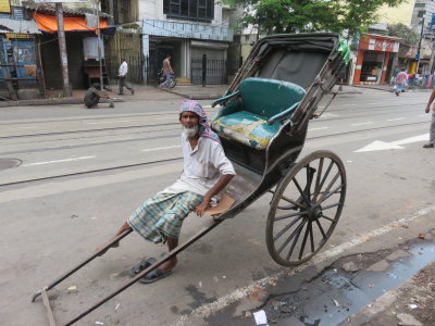 Kolkata hand pulled rickshaw