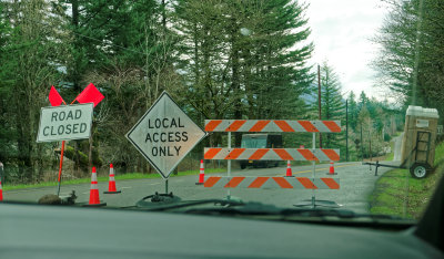 Road To Multnoma Falls Was Closed