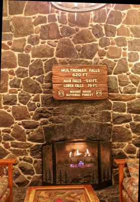 Restaurant Fire Place with Plaque