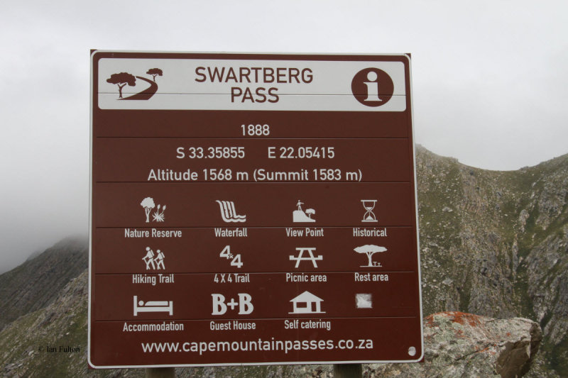 Information board at the summit