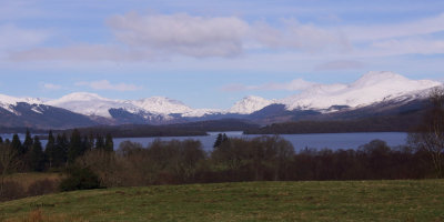 The Loch Lomond mountains from near Gartocharn