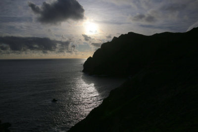 Looking north along the cliffs