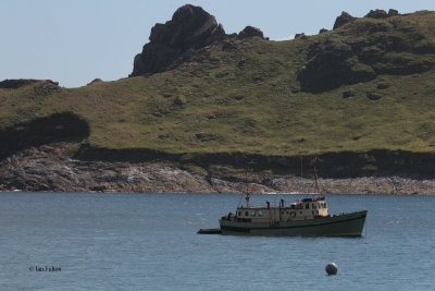 Divers' boat in the bay