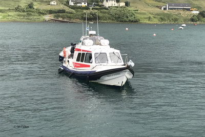 Our boat coming in to Uig pier